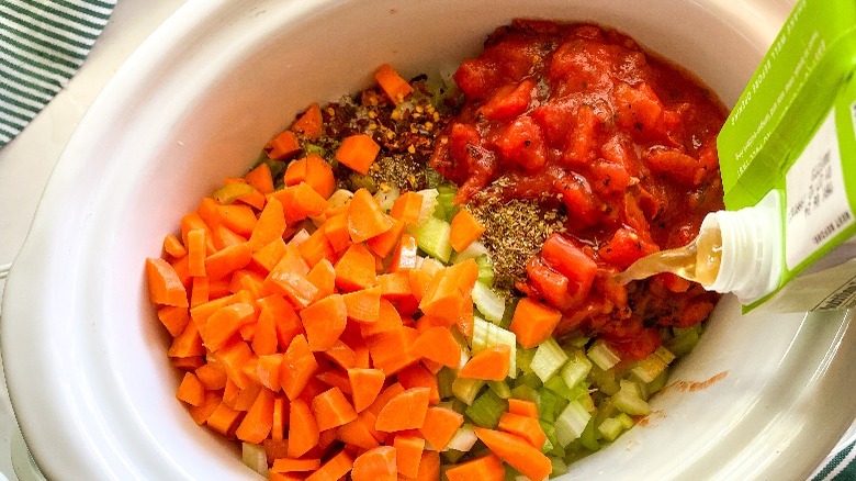 ingredients in slow cooker