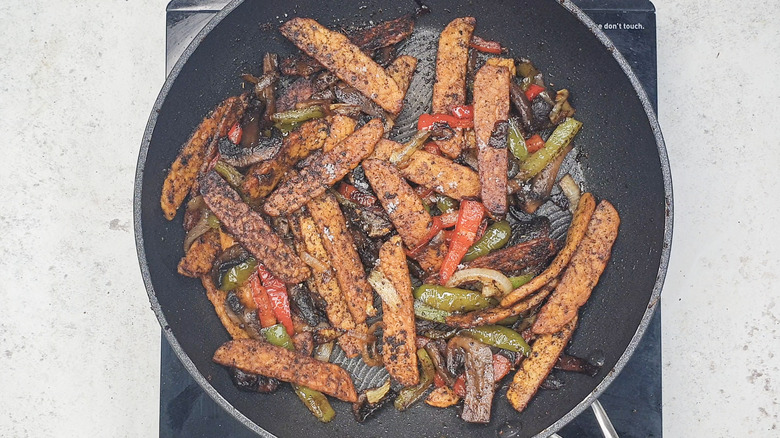 Reheating tempeh and vegetables