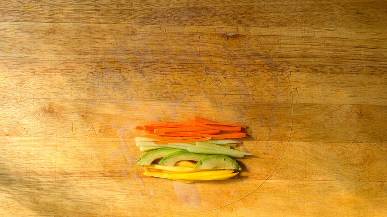 veggies on rice paper