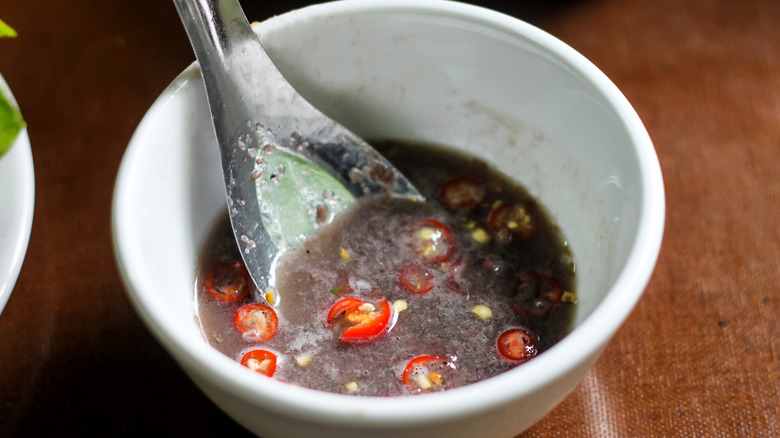 bowl of Vietnamese fish sauce