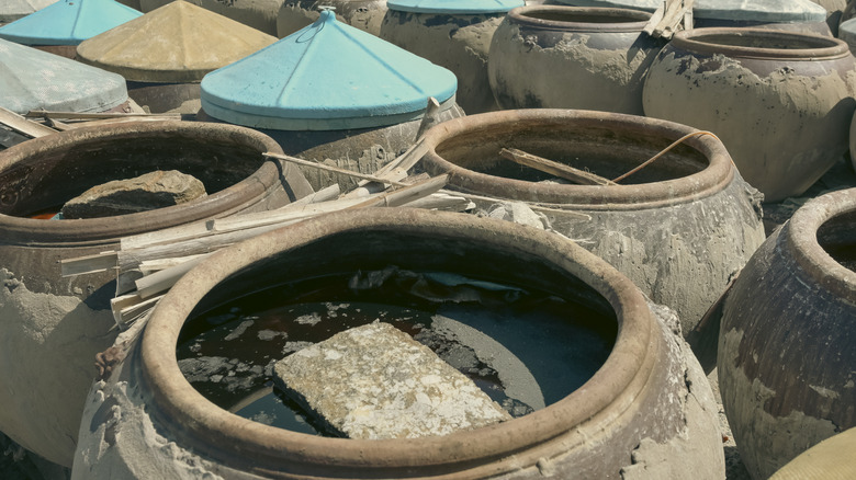 Barrels of Vietnamese fish sauce