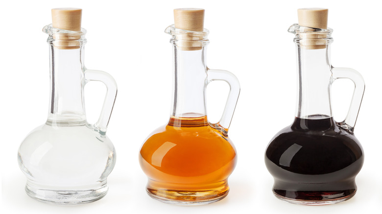 Vinegars in bottles 