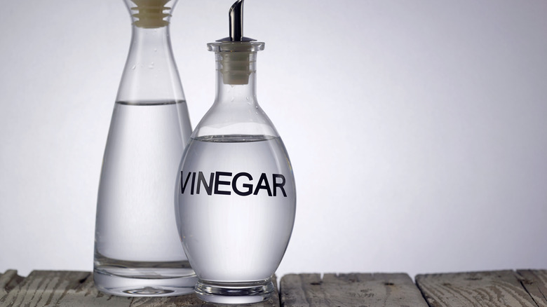 vinegar in bottle 