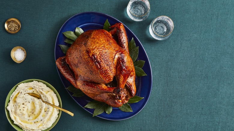 Thanksgiving turkey and mashed potatoes