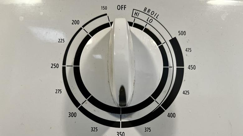 oven temperature dial