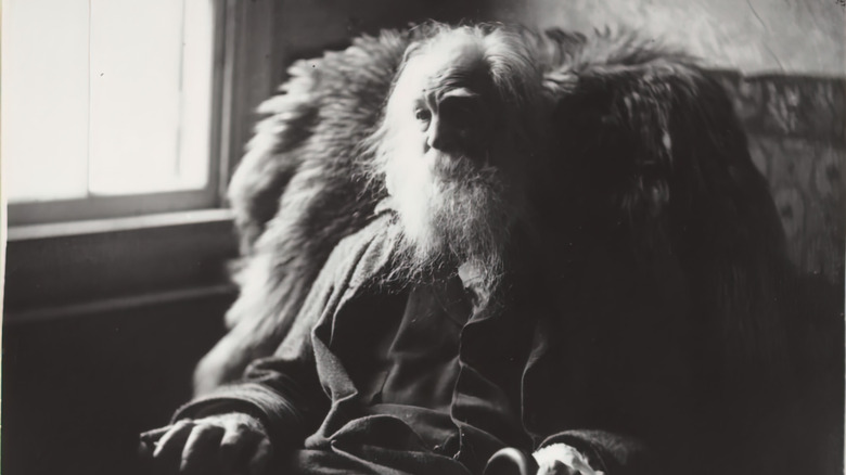 Walt Whitman in a chair