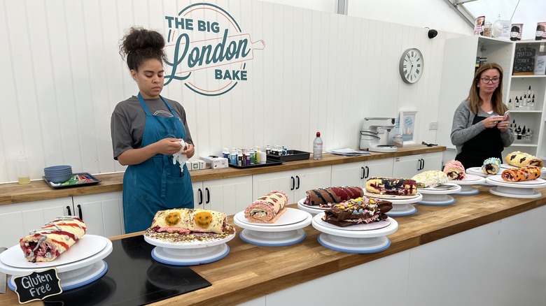 Swiss rolls at Big London Bake kitchen