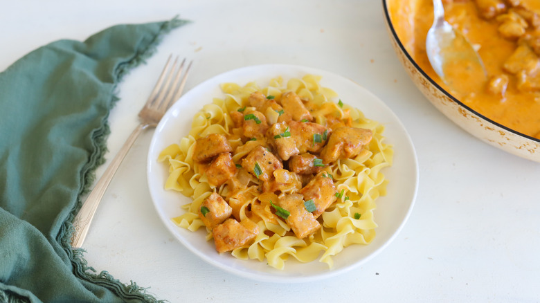 pork paprikash in a bowl