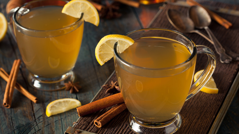 garnished lemon toddy