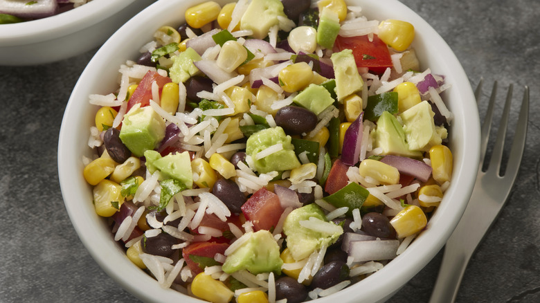 Rice in Southwestern salad