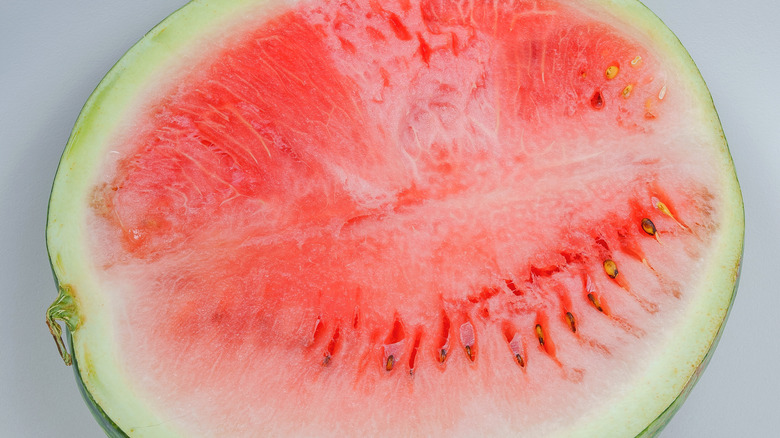 Dried out half watermelon