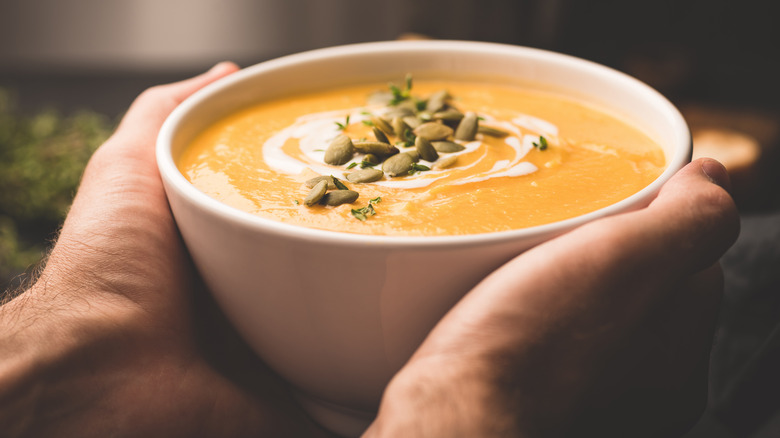 orange creamy soup 