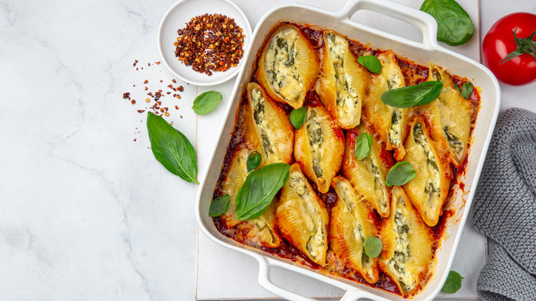 stuffed pasta with greens