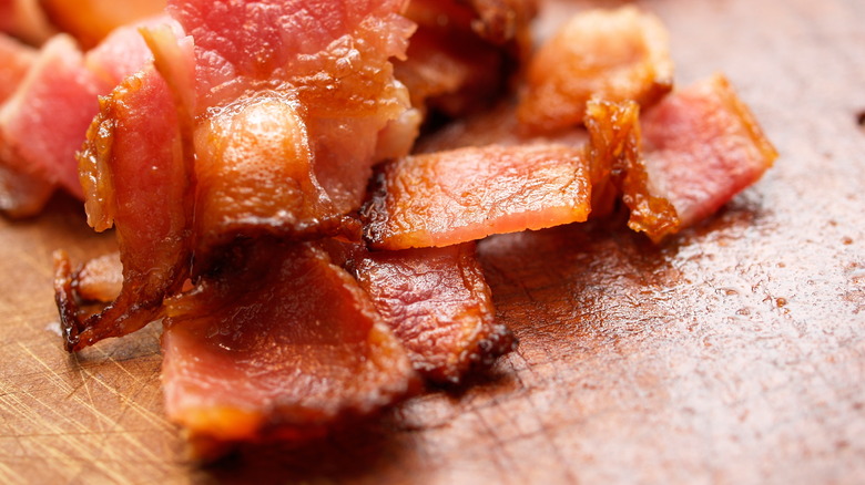Chopped bacon bits 