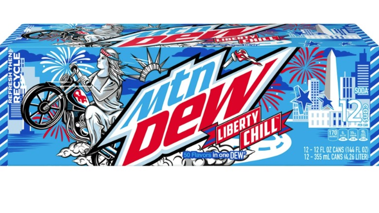 12-pack of Mtn Dew Liberty Chill cans