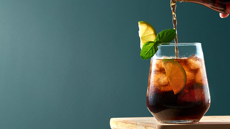 prepared rum cocktail