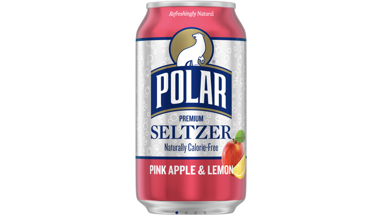 A can of Polar Seltzer Pink Apple and Lemon