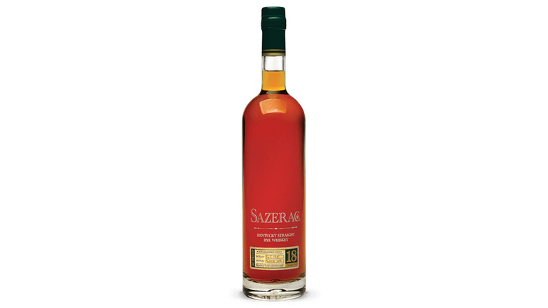 Sazerac 18-Year-Old rye bottle