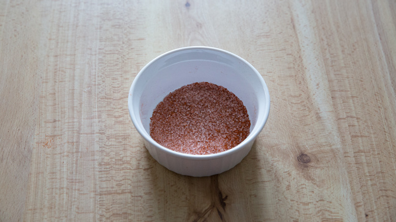 Cayenne pepper mixture in bowl
