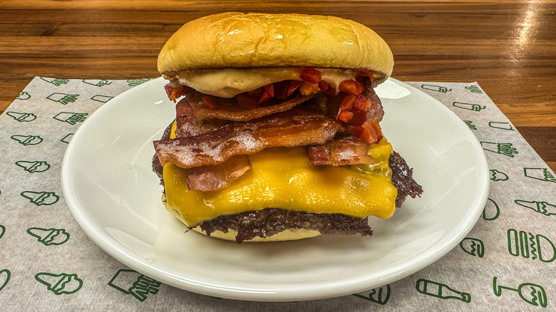 SmokeShack burger on plate