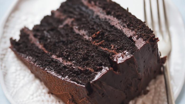 Coca-Cola cake on plate