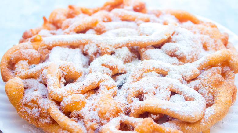 Funnel cake with powdered sugar