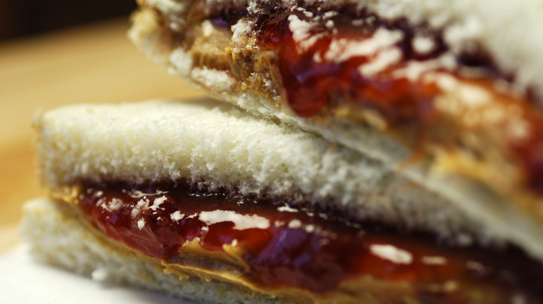 Peanut butter and jelly sandwich