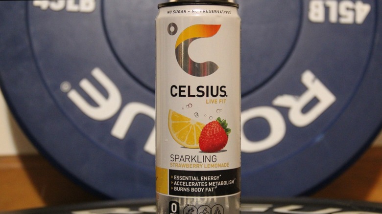 Strawberry Lemonade Celsius can