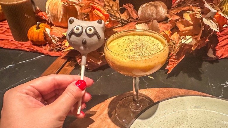 Starbucks Raccoon Cake Pop and Pumpkin Spice Chai Martini