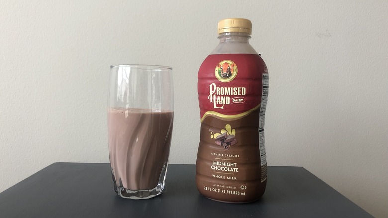 Promised Land chocolate milk bottle