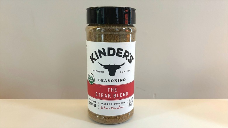 bottle of Kinder's Stead Blend Seasoning