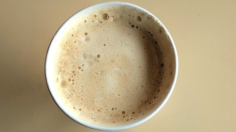 Close-up of Dunkin' Dunkalatte foam