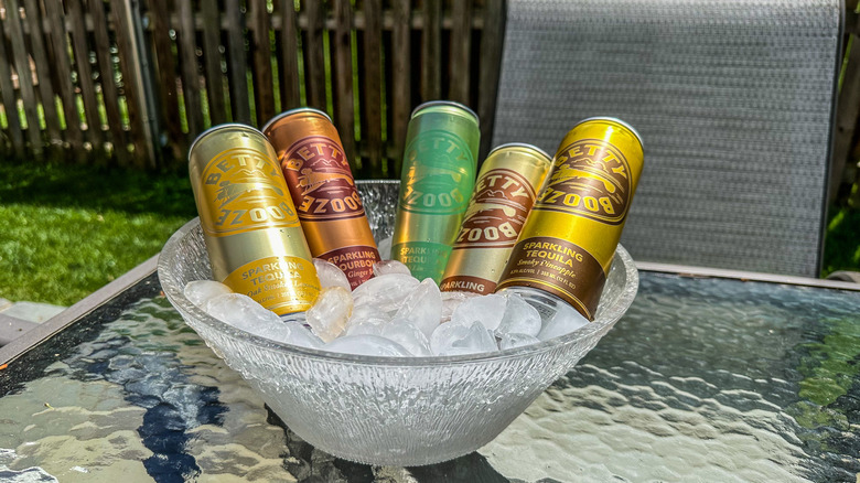 Betty Booze cocktails in an ice bowl