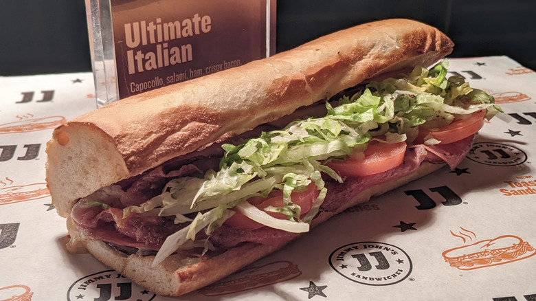 Jimmy John's toasted Ultimate Italian sandwich