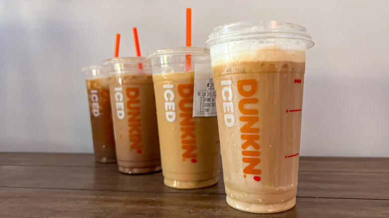 Dunkin's new drinks on table