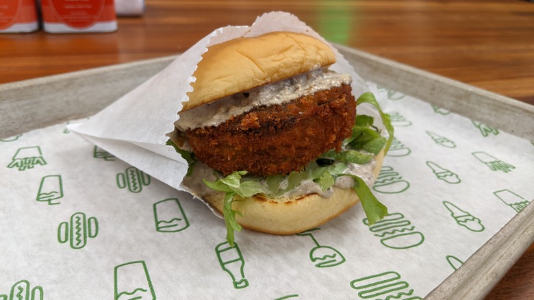 Shake Shack white truffle shroom burger