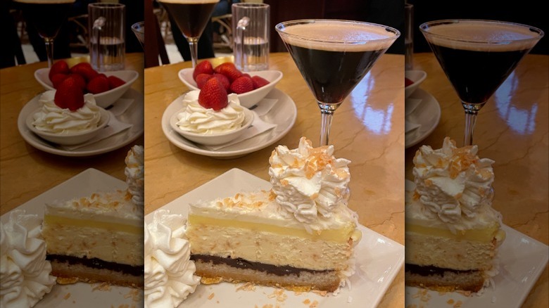 Coconut cream pie cheesecake and espresso martini