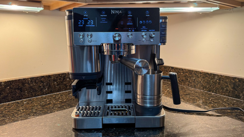 Ninja Luxe Café Premier espresso machine on countertop