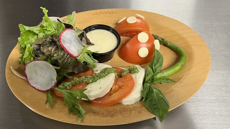 Nintendo caprese mozzarella tomato salad