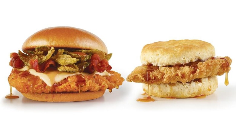 The new Wendy's hot honey chicken sandwiches