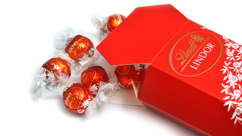 lindor truffles red packaging