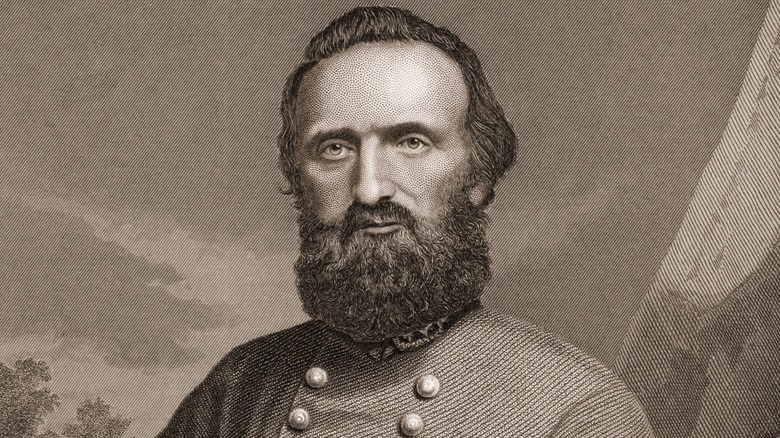 Painting of Confederate General Thomas "Stonewall" Jackson in uniform