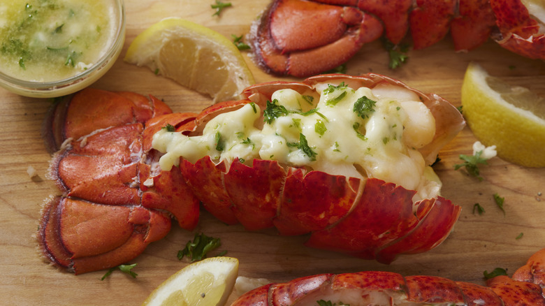 buttery lobster tail