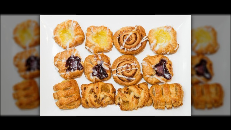 An assortment of Danish pastries