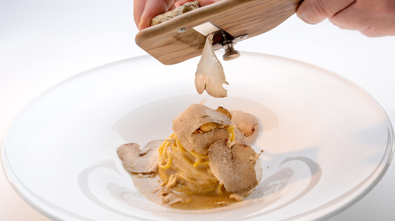 shaved Alba white truffle