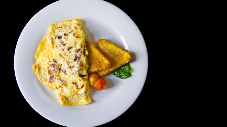 omelet with toast