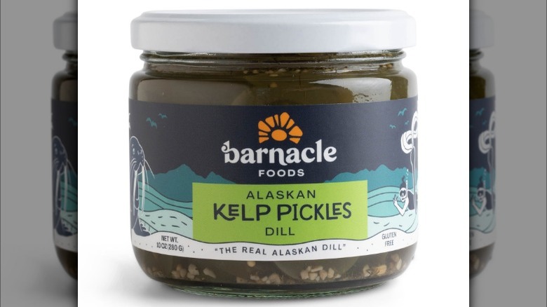 jar of kelp pickles 