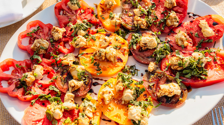 grilled heirloom tomatoes