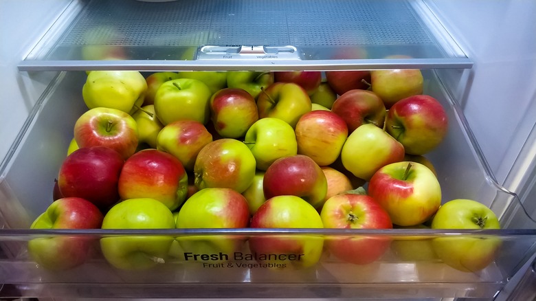 apples in fridge