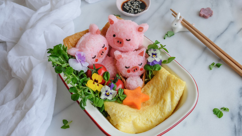 cute bento box meal